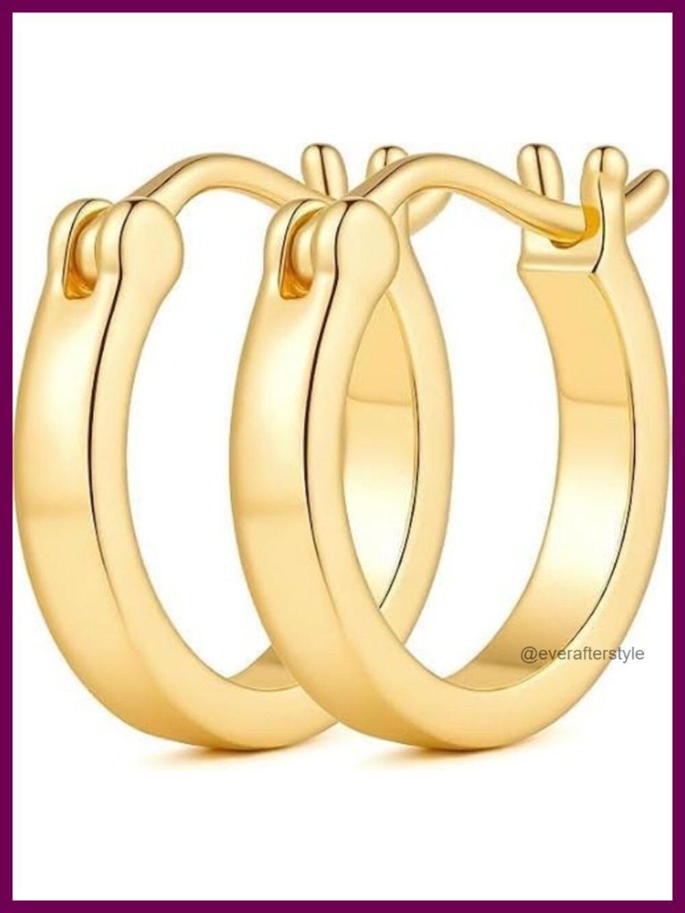 14k Gold Hoop Earrings for Women Hypoallergenic Lightweight Classic Round